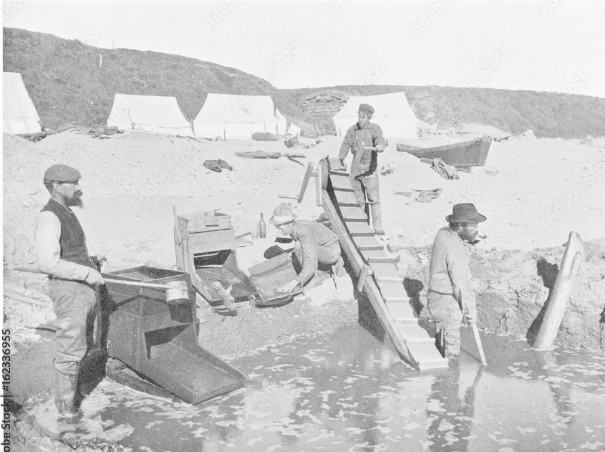 Extraction d'or rocker, ca. 1900