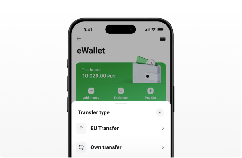 Une vue de lâÃ©cran de lâeWallet XTB sur un tÃ©lÃ©phone portable
