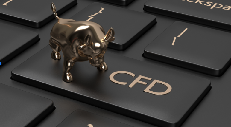 Taureau en mÃ©tal sur le bouton CFD d'un clavier