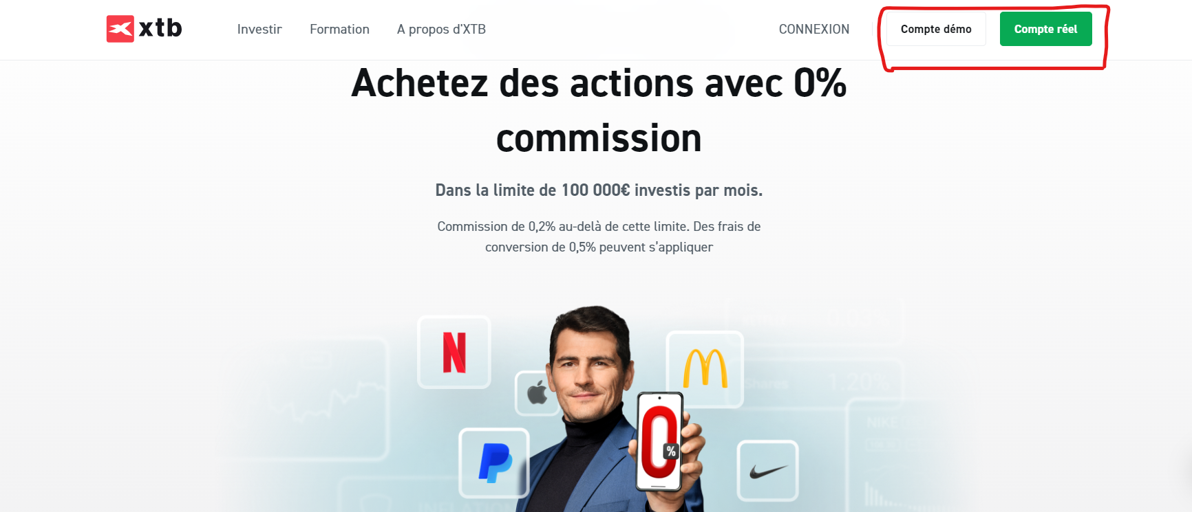 Bouton de connexion Ã  xStation