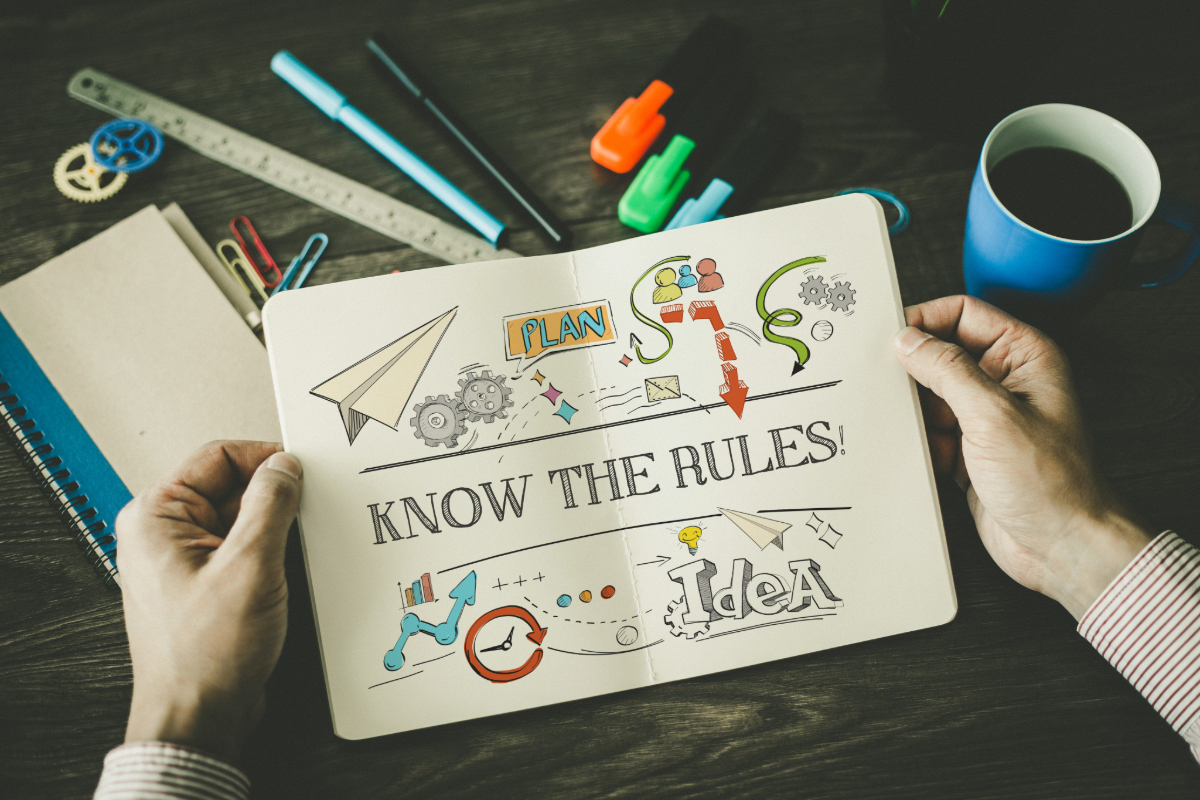 CONHEÃA AS REGRAS! esboÃ§o no caderno com grÃ¡ficos