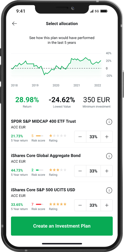  visualizzazione dell'app mobile XTB