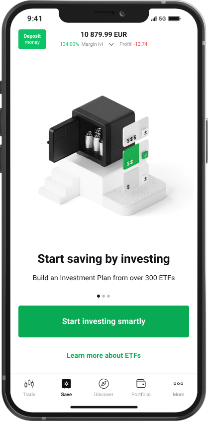 planes de inversiÃ³n en APP mÃ³vil de XTB 