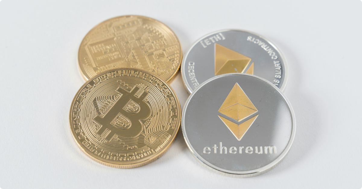 imagen de bitcoin y ethereum en un articulo sobre quÃ© es ethereum