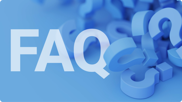 Notas com a inscriÃ§Ã£o "frequently asked questions" com as letras FAQ destacadas a vermelho