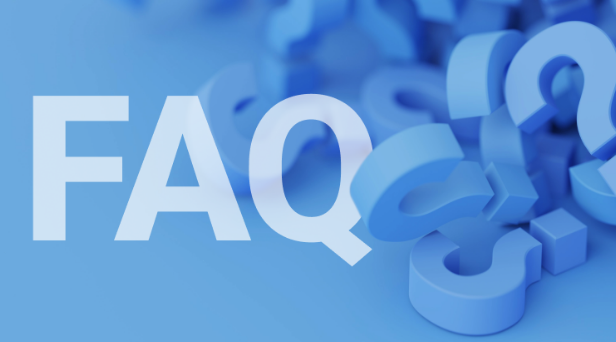 ReprÃ©sentation visuelle du terme "faq" rÃ©pÃ©tÃ© de maniÃ¨re continue, symbolisant une collection de questions frÃ©quemment posÃ©es.