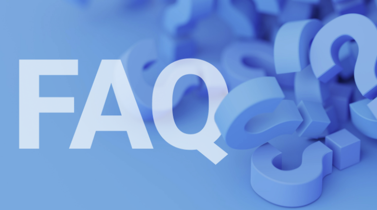 ReprÃ©sentation visuelle du terme faq rÃ©pÃ©tÃ© de maniÃ¨re continue, symbolisant une collection de questions frÃ©quemment posÃ©es