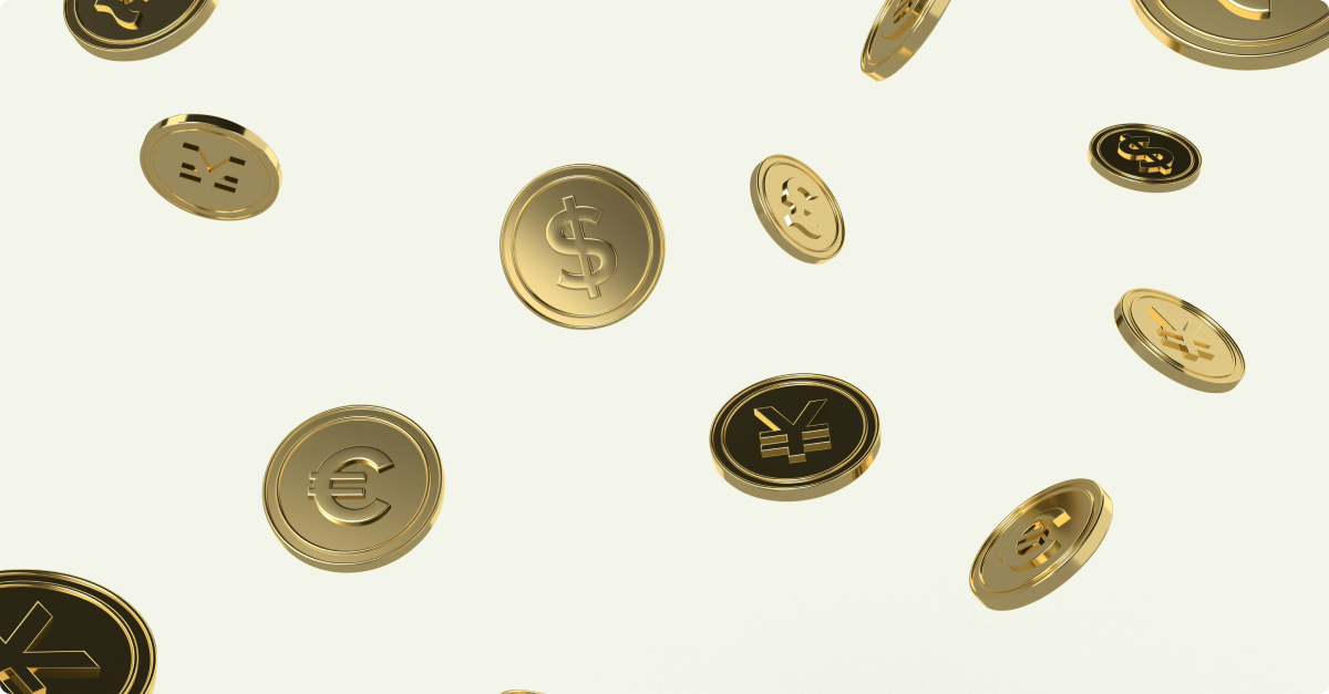 Monedas cayendo en un artÃ­culo sobre quÃ© es el Russell 2000