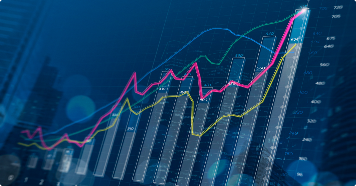 GrÃ¡fico con movimientos en un artÃ­culo sobre quÃ© son los Ã­ndices bursÃ¡tiles