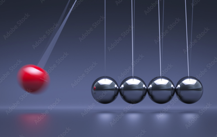 Le berceau de Newton en mouvement