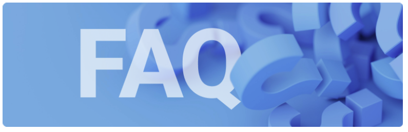 Une image rÃ©pÃ©titive affichant le mot Â« FAQ Â», soulignant les questions frÃ©quemment posÃ©es.