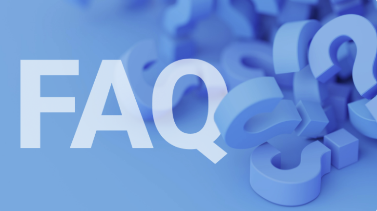 ReprÃ©sentation visuelle du terme "faq" rÃ©pÃ©tÃ© de maniÃ¨re continue, symbolisant une collection de questions frÃ©quemment posÃ©es.