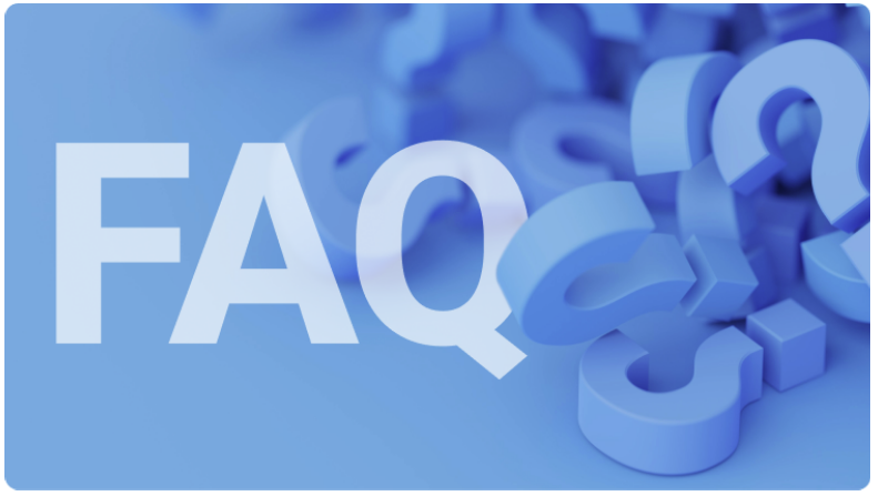 Une image rÃ©pÃ©titive affichant le mot Â« FAQ Â» dans un motif rÃ©pÃ©tÃ©, mettant l'accent sur les questions frÃ©quemment posÃ©es.