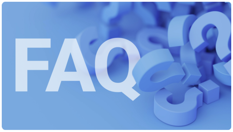 Une image affichant le mot Â«âFAQâÂ» selon un motif rÃ©pÃ©tÃ© pour mettre lâaccent sur questions frÃ©quemment posÃ©es.