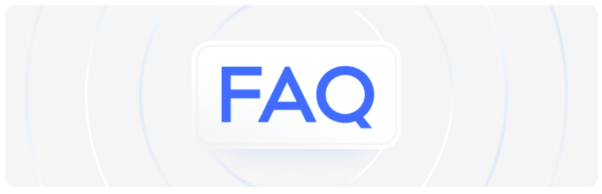 Une image affichant le mot Â« FAQ Â», laissant entrevoir la section Ã  venir relative aux questions frÃ©quemment posÃ©es.