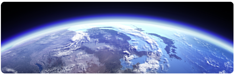 Une vue de la Terre depuis lâespace, montrant des ocÃ©ans dâun bleu Ã©clatant et des nuages blancs tourbillonnant Ã  la surface de la planÃ¨te