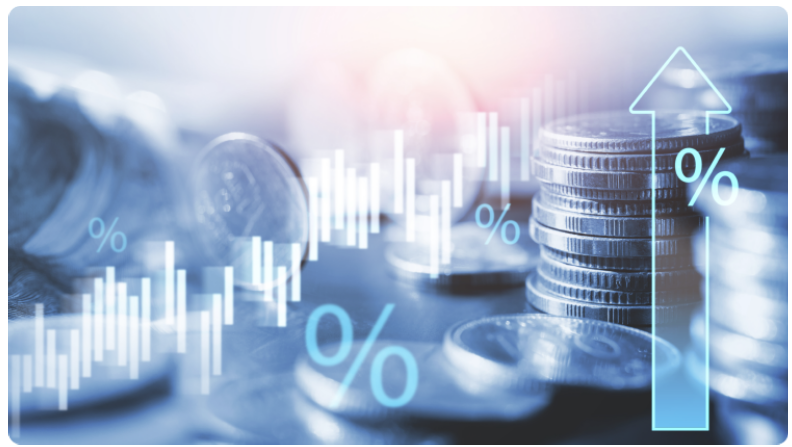 Lâinscription Â« Augmentation des taux dâintÃ©rÃªt Â» dans le journal 